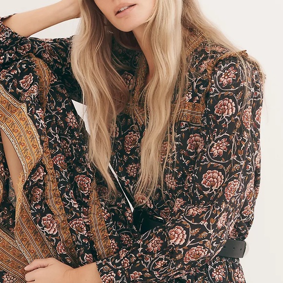 Anthropologie Tops - Anthropologie Othilia Sera Ruffled Blouse Size XS